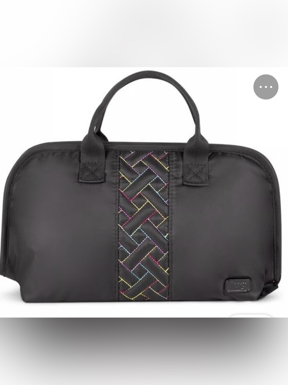 lug Flash Cosmetic Case NEW Black Rainbow Stitch